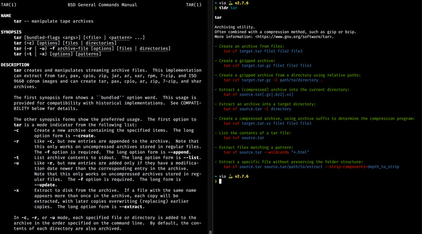 my cli tldr